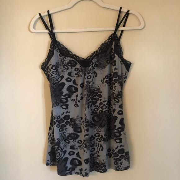 EXPRESS animal print lace tank top size medium - Picture 7 of 8